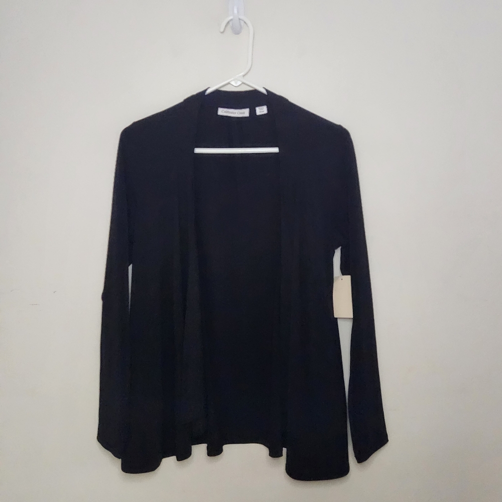 Women's Coldwater Creek Black Cardigan Sz XS NWT